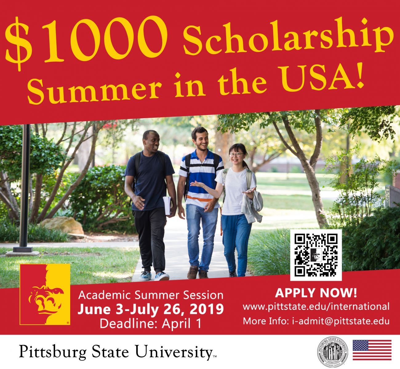 Học bổng Kỳ Hè 2019 của Pittsburg State University, Kansas - Tư vấn du học Mỹ